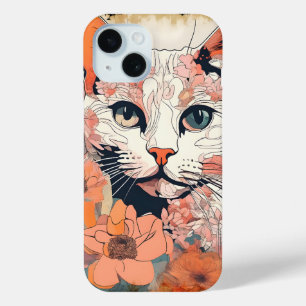 Kunstzinnige Kat iPhone 15 Case