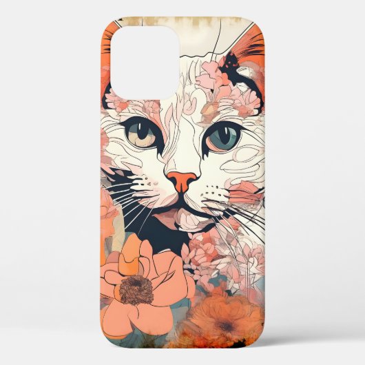 Kunstzinnige Kat Case-Mate iPhone Case (Achterkant)