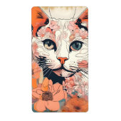 Kunstzinnige Kat Etiket (Voorkant)