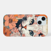 Kunstzinnige Kat iPhone 15 Case (Achterkant horizontaal)