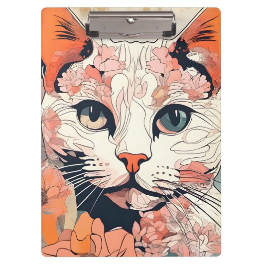 Kunstzinnige Kat Klembord (Voorkant)
