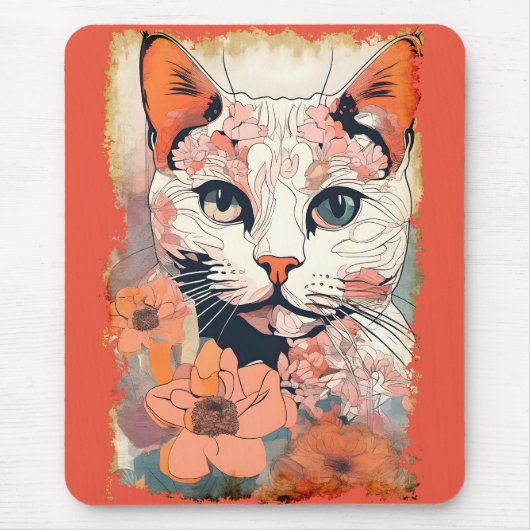 Kunstzinnige Kat Muismat (Voorkant)