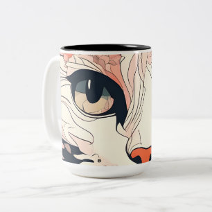 Kunstzinnige Kat Tweekleurige Koffiemok