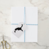 Kunstzinnige kattenlabel cadeaulabel (Met Touw)