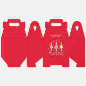 Kunstzinnige kerstbomen Cool Red Holiday Christmas Bedankdoosjes (Ongevouwen)