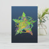 Kunstzinnige Kerstster Vakantiewenskaart Feestdagenkaart (Staand voorkant)