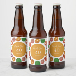 Kunstzinnige Kleurrijke Herfst Papieren Bord Bier Etiket