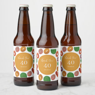 Kunstzinnige Kleurrijke Herfst Papieren Bord Bier Etiket
