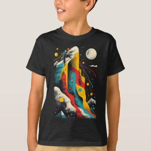 Kunstzinnige klimmer op abstracte kunst klimmen  t-shirt
