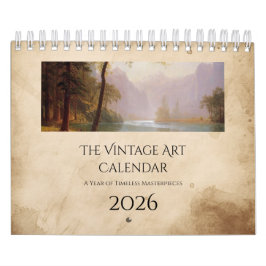 Kunstzinnige Natuurkalender met Vintage-Uiterlijk Kalender