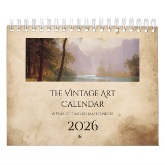 Kunstzinnige Natuurkalender met Vintage-Uiterlijk Kalender