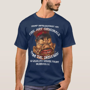 Kunstzinnige opritten Trump-huis verf originelen T-shirt