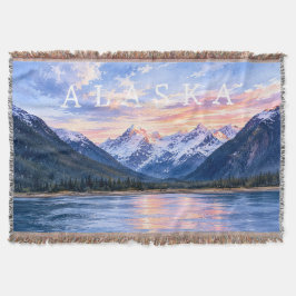 Kunstzinnige reisliefhebbers Alaska Zonsondergang Deken