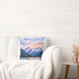 Kunstzinnige reisliefhebbers Alaska Zonsondergang Kussen