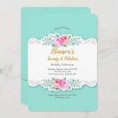 Kunstzinnige Rozen Uitnodiging (Voorkant / Achterkant)