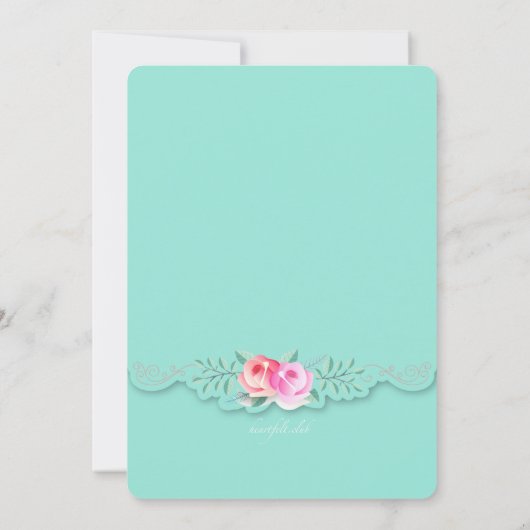 Kunstzinnige Rozen Uitnodiging (Achterkant)