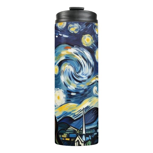 Kunstzinnige schilderij thermische tuimelaar thermosbeker (Voorkant)