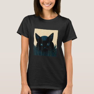 Kunstzinnige Schildering Van Zwarte Kat In Zomer G T-shirt