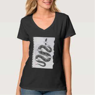 Kunstzinnige slang op plaat voor Natuur fans en Te T-shirt