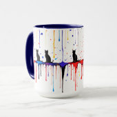 Kunstzinnige Spat Cat Mokkel Mok (Voorkant links)