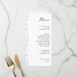 Kunstzinnige Sprookjesachtige Bloementuin Aquarel Menu