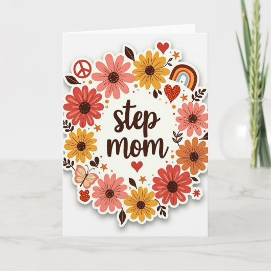 Kunstzinnige stiefmoeder krans kaart (Voorkant)