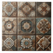 Kunstzinnige Tegel Patterns weergeven van vakmansc Tegeltje (Voorkant)