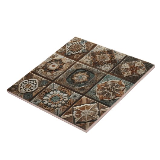 Kunstzinnige Tegel Patterns weergeven van vakmansc Tegeltje (Zijkant)