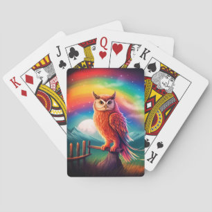 Kunstzinnige Uil Pokerkaarten