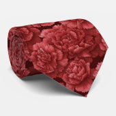 Kunstzinnige Vader Cadeaus Anjer Bloem Stropdas (Opgerold)