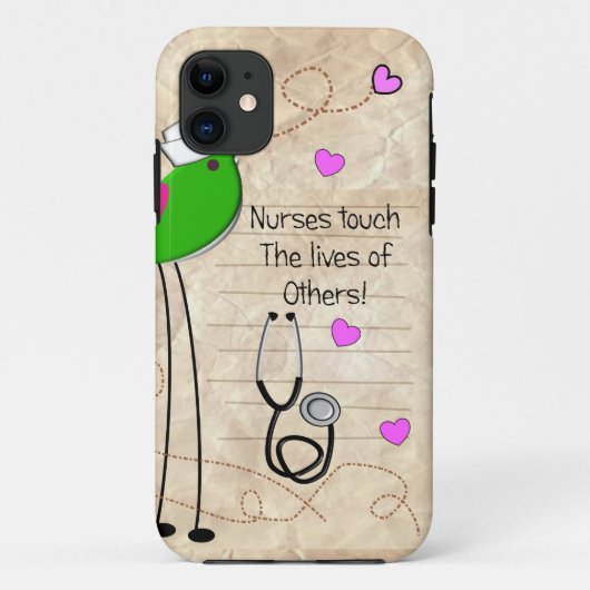 Kunstzinnige verpleegster vogel Case-Mate iPhone case (Achterkant)