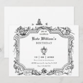 Kunstzinnige vintage lijntekening  kaart (Voorkant / Achterkant)