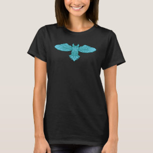 Kunstzinnige Vintage Uil Illustratie Vogel Natuur T-shirt