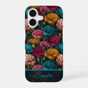 Kunstzinnige Vrouwen Cadeau Anjer Maatwerk iPhone 16 Hoesje