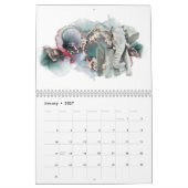 Kunstzinnige waterverf dieren gepersonaliseerd kalender (Jan 2027)