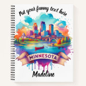 Kunstzinnige waterverf van Amerikaanse staten Notitieboek (Voorkant)