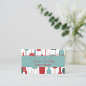 Kunstzinnige wijnflessen en glas visitekaartje (Staand voorkant)