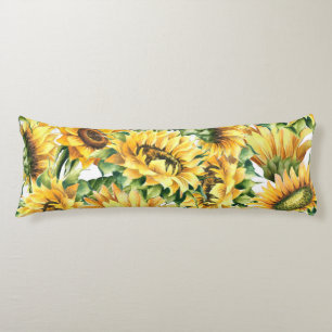 Kunstzinnige Zonnebloementuin - Vintage Bloemen Lichaamskussen