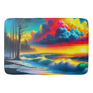 Kunstzinnige zonsondergang badmat