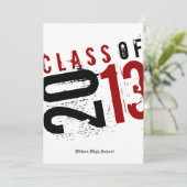 Kunstzwart, wit en rood van 2013 kaart (Staand voorkant)