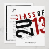 Kunstzwart, wit en rood van 2013 kaart (Voorkant / Achterkant)