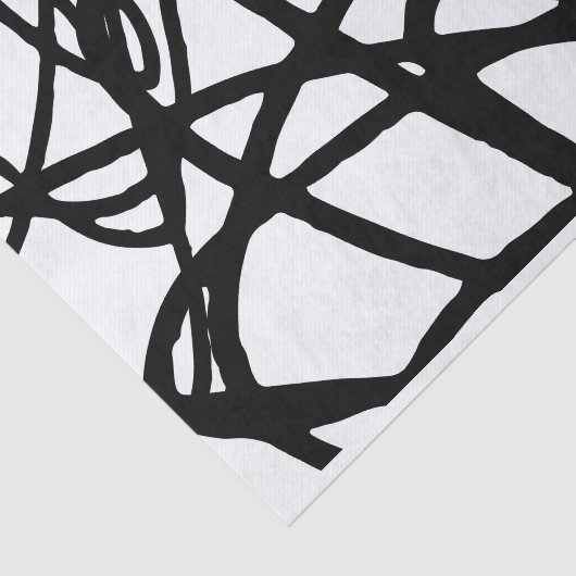 Kunstzwart-wit, groot, kribbel patroontextuur tissuepapier (Detail)