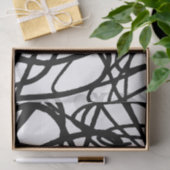 Kunstzwart-wit, groot, kribbel patroontextuur tissuepapier (Geschenk)