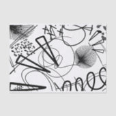 Kunstzwart-wit, grote driehoekcirkel textuur tissuepapier (Voorkant)