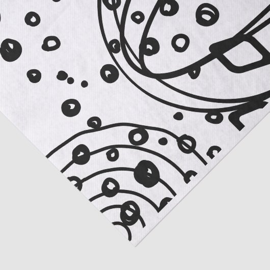 Kunstzwart-wit, grote portaalstructuur tissuepapier (Detail)