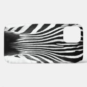 Kunstzwart-wit-kleefportret van een zeb Case-Mate iPhone case (Achterkant (horizontaal))