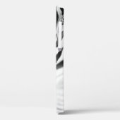 Kunstzwart-wit-kleefportret van een zeb Case-Mate iPhone case (Achterkant / Links)