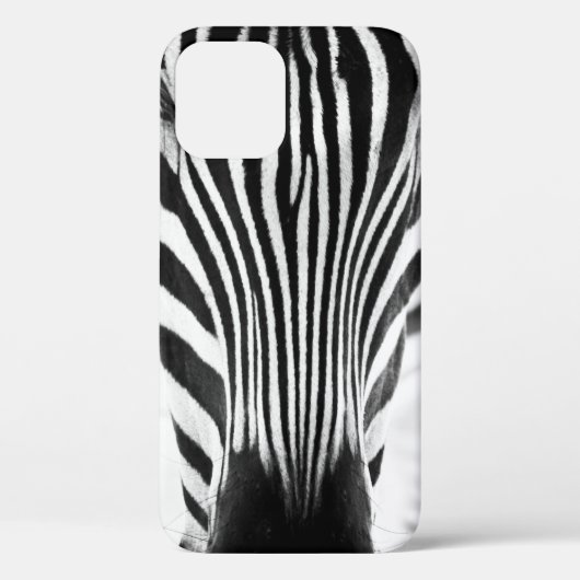 Kunstzwart-wit-kleefportret van een zeb Case-Mate iPhone case (Achterkant)