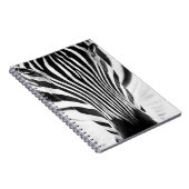Kunstzwart-wit-kleefportret van een zeb notitieboek (Rechterzijde)