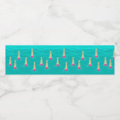 Kunstzwemmers die zwemmen onder de waterzwempartij waterfles etiket (Enkel label)